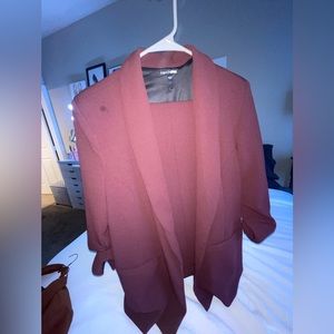 Two piece burgundy fashion nova suit